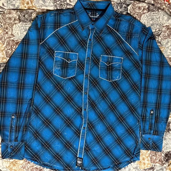 Rock 47 Y2K Western Button Up - Picture 1 of 6